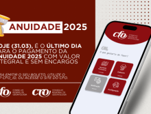 Último dia para o pagamento da anuidade 2025 com o valor integral e sem encargos